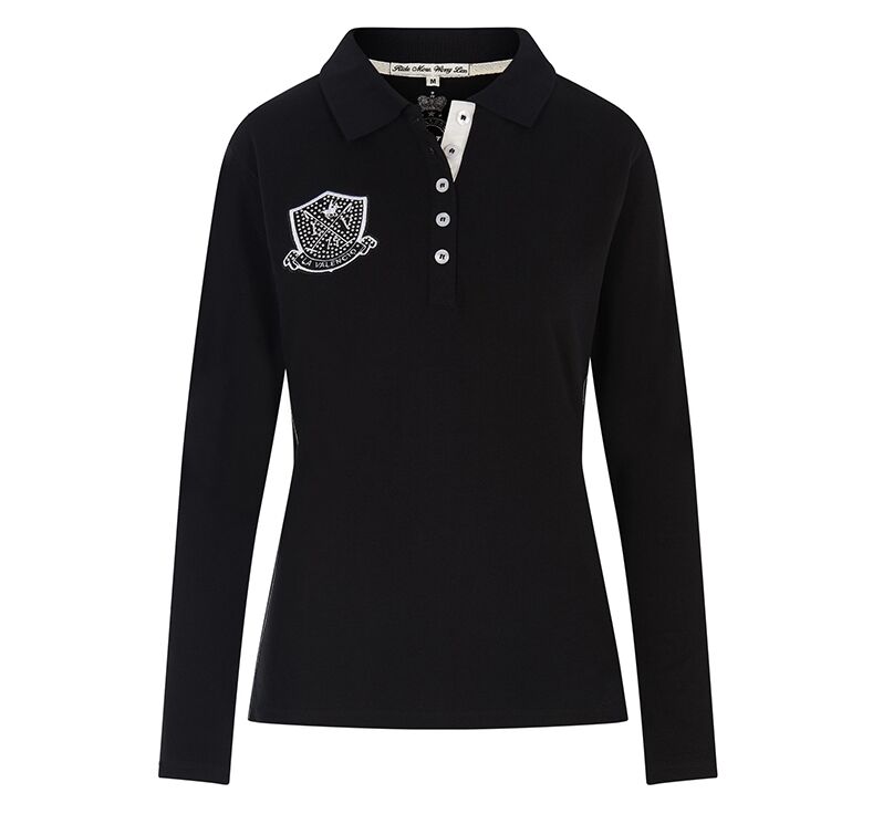 La Valencio Polo Krista longsleeve zwart M W18